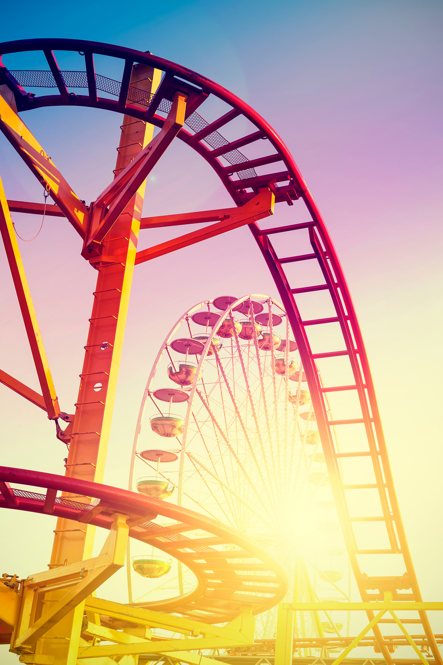 Roller Coaster and Ferris Wheel 