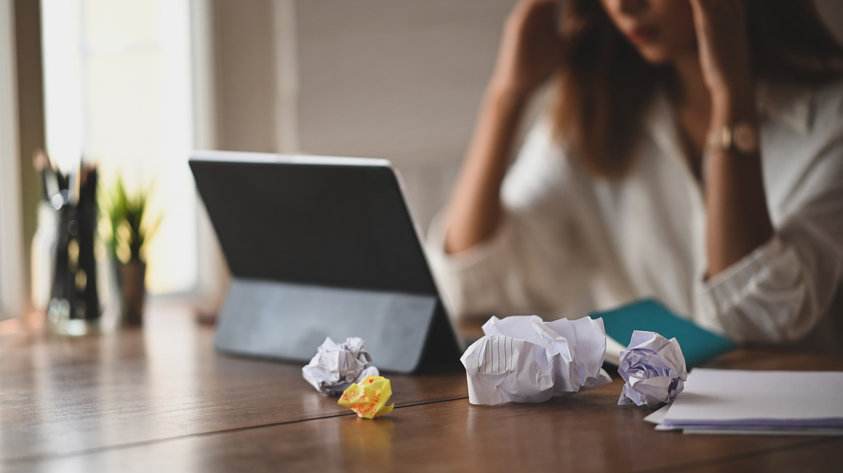 Stressed Woman in the Office